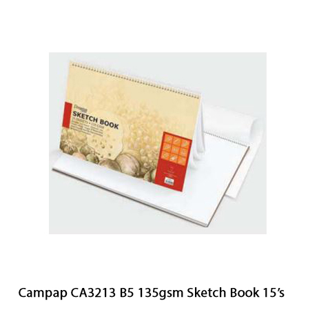 CAMPAP CA3213 B5 135GM SKETCH BOOK 15'S #