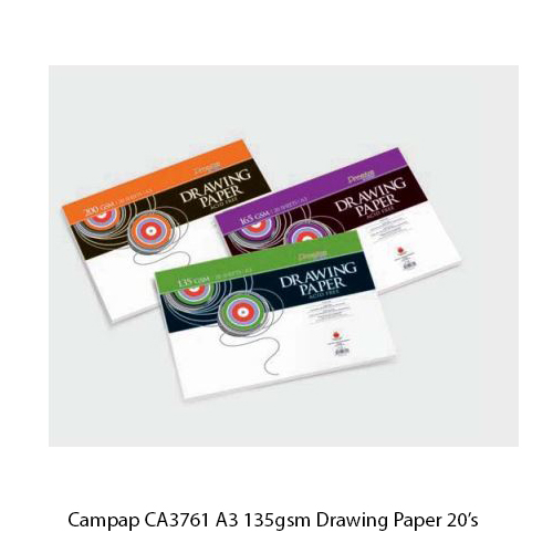 CAMPAP CA3761 A3 135GM DRAWING PAPER 20'S #