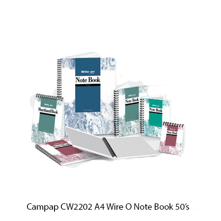 CAMPAP CW2202 A4 WIRE-O NOTE BOOK 50'S #
