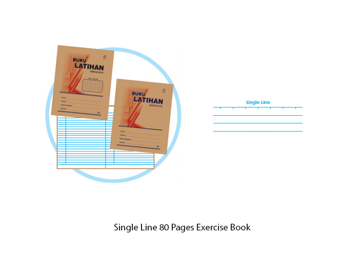 80PGS SINGLE LINE EX BOOK