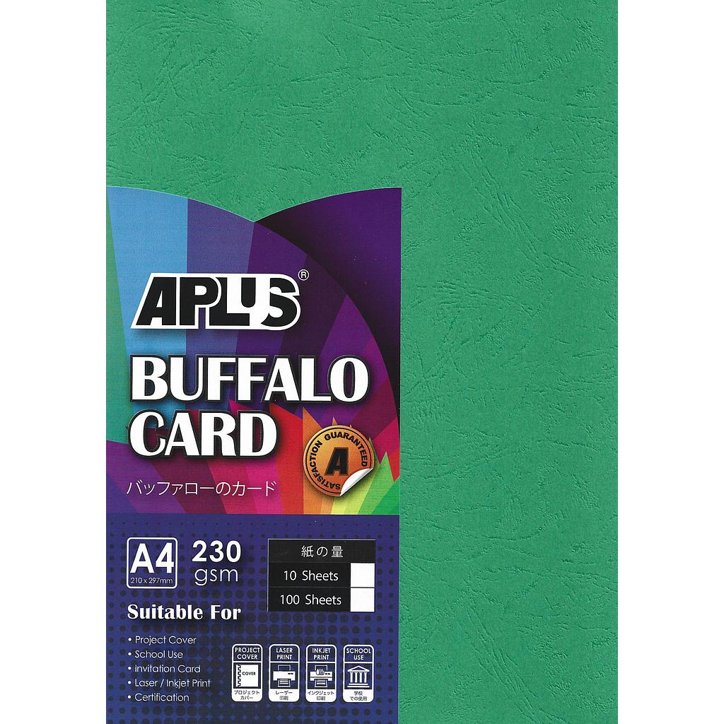 APLUS A4 230GM BUFFALO CARD 10'S - D.GREEN