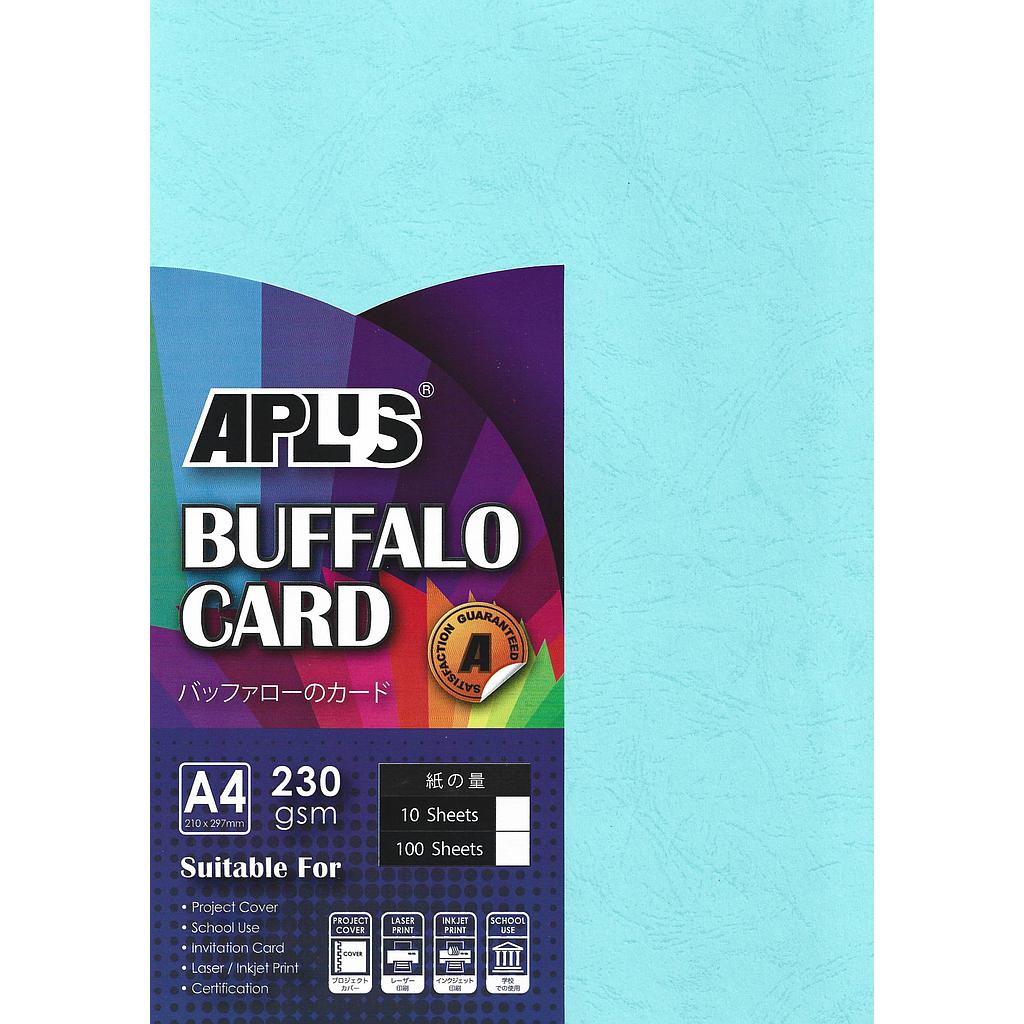 APLUS A4 230GM BUFFALO CARD 10'S - L.BLUE