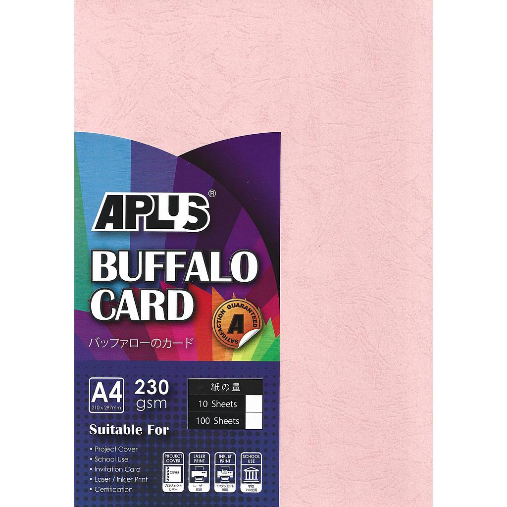 APLUS A4 230GM BUFFALO CARD 10'S - PINK