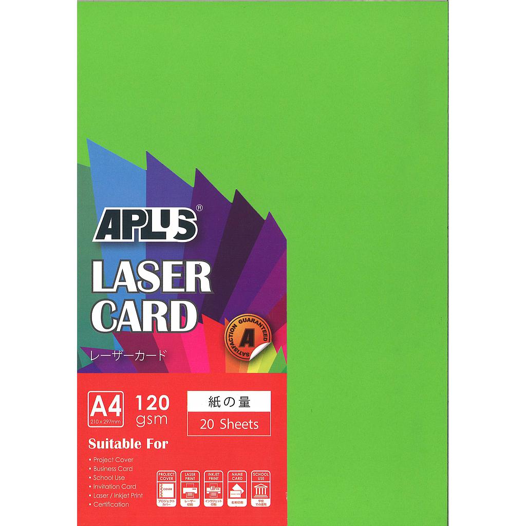 APLUS A4 120GM LASER CARD 20'S - D.GREEN (230) *