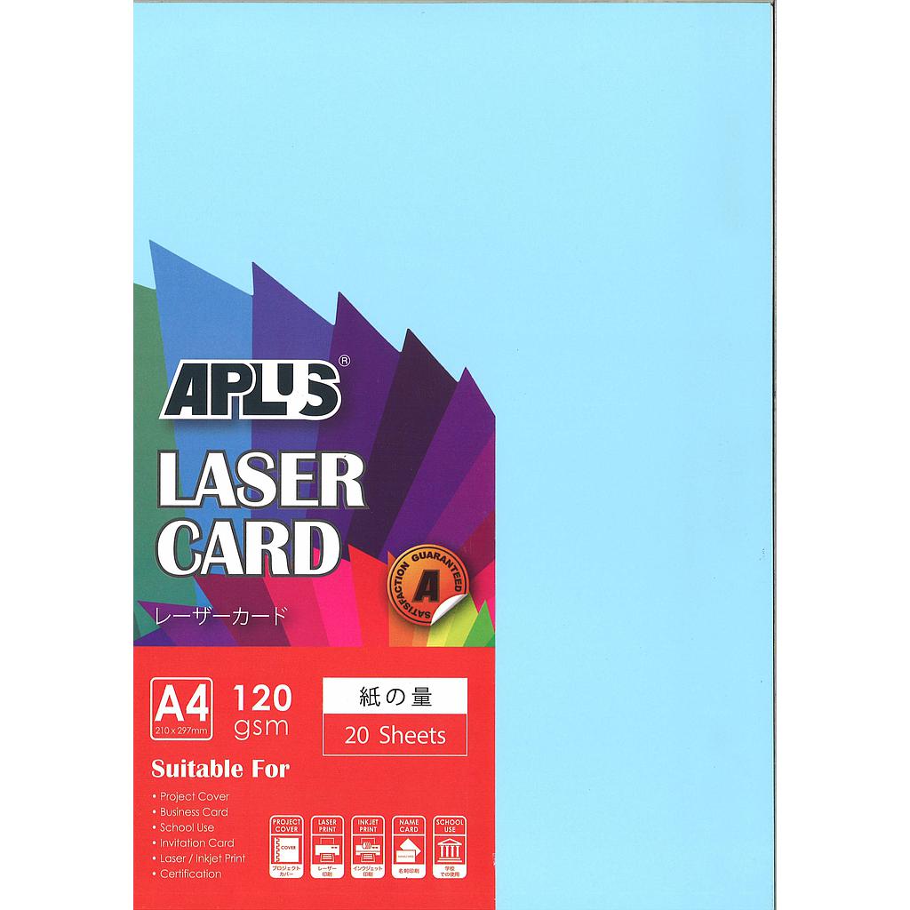 APLUS A4 120GM LASER CARD 20'S - L.BLUE (120) *