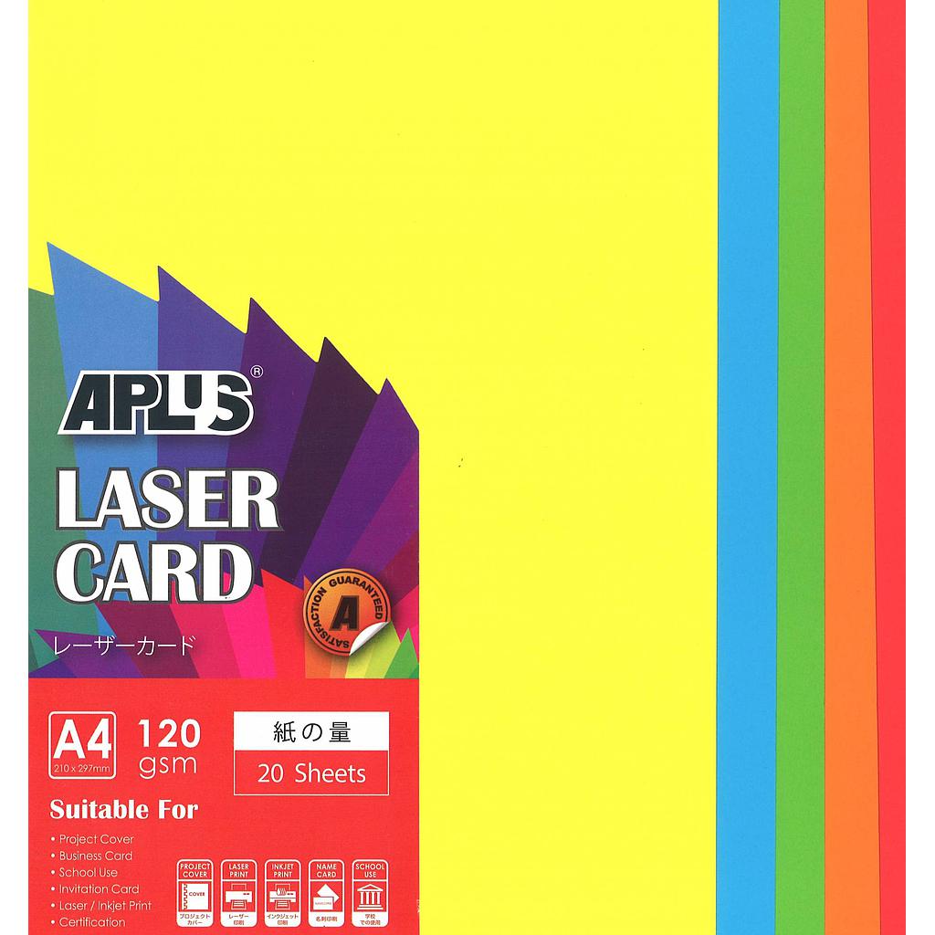 APLUS A4 120GM LASER CARD 20'S - DARK MIX *