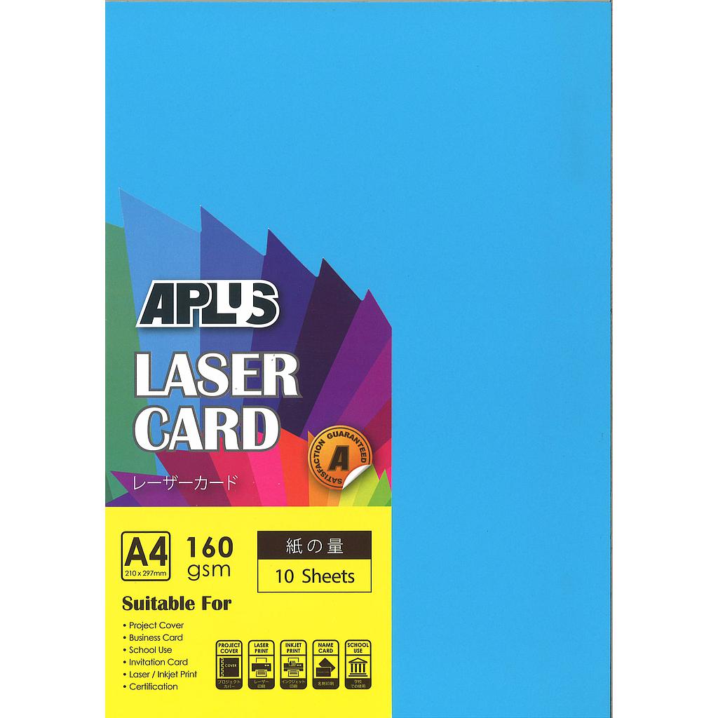 APLUS A4 160GM LASER CARD 10'S - D.BLUE (220) *