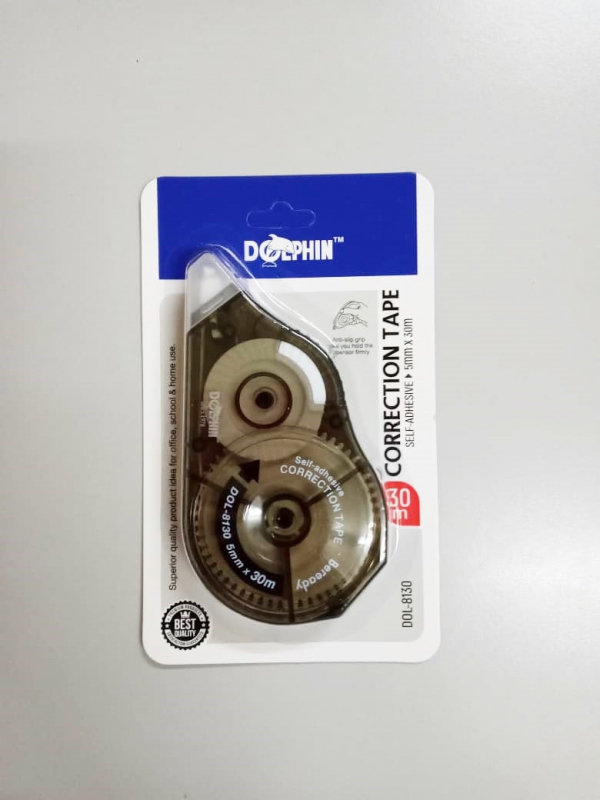 DOLPHIN 8130 CORRECTION TAPE - 5MM X 30M