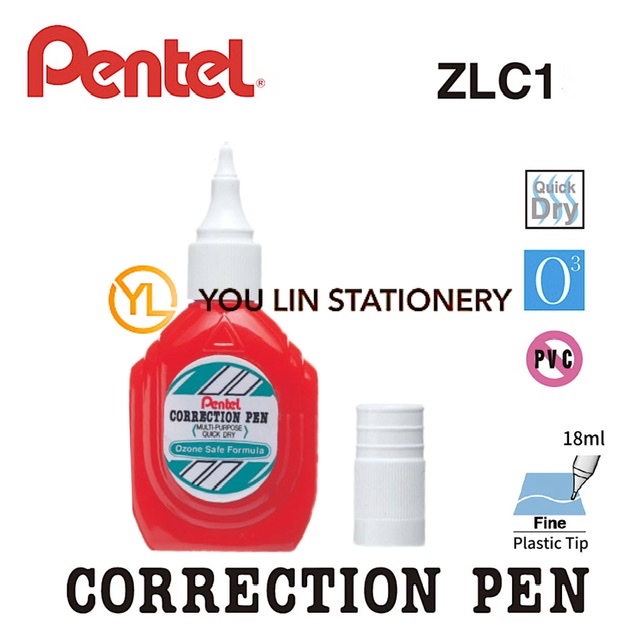PENTEL ZLC1-W CORRECTION PEN 18ML