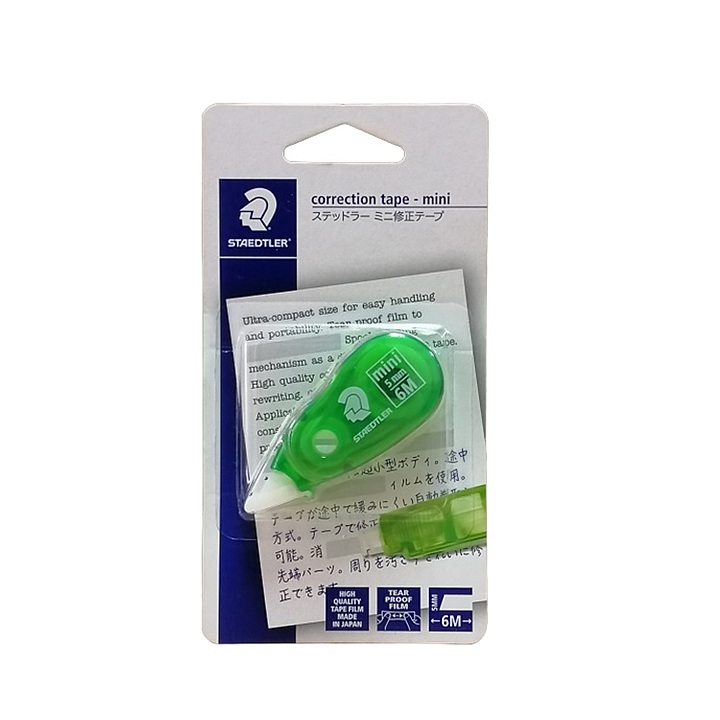 STAEDTLER 6201-5BKLO MINI CORRECTION TAPE - GREEN