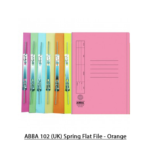ABBA 102 (UK) SPRING FLAT FILE - ORANGE (AB20624) #