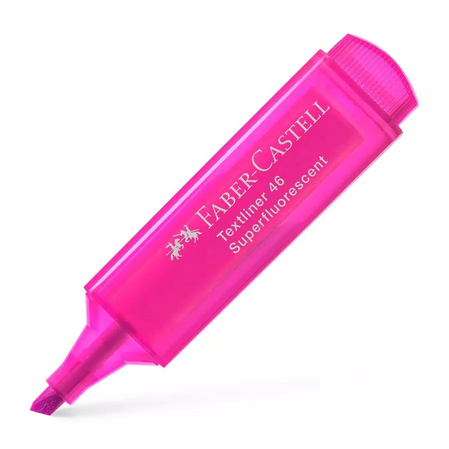 F/CASTELL 154628 SUPER FLOURESCENT TEXTLINER - PINK