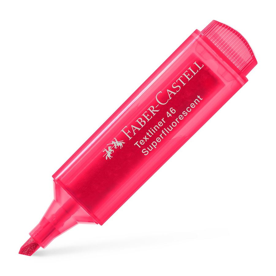 F/CASTELL 154621 SUPER FLOURESCENT TEXTLINER - RED