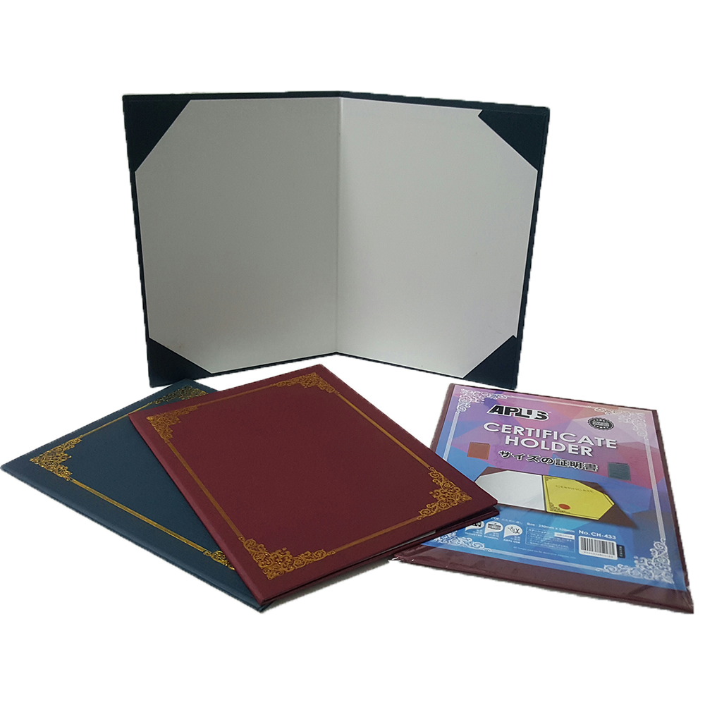 APLUS CH433 A4 CERTIFICATE HOLDER - HARD (MAROON)