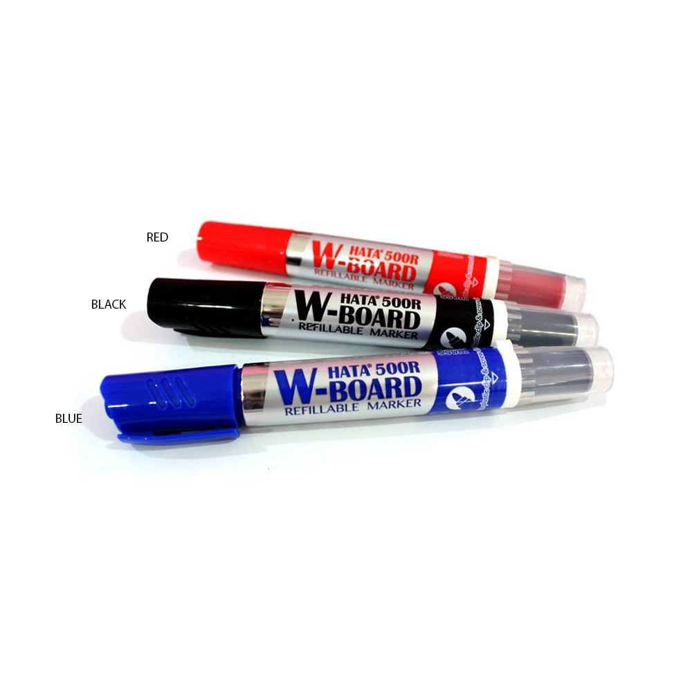 HATA 500R W-BOARD REFILLABLE MARKER - BLACK !!