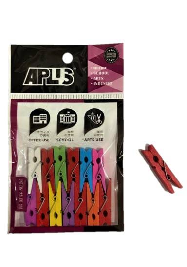 APLUS MINI CLIP MEDIUM 3.5CM 13PCS - COLOUR *