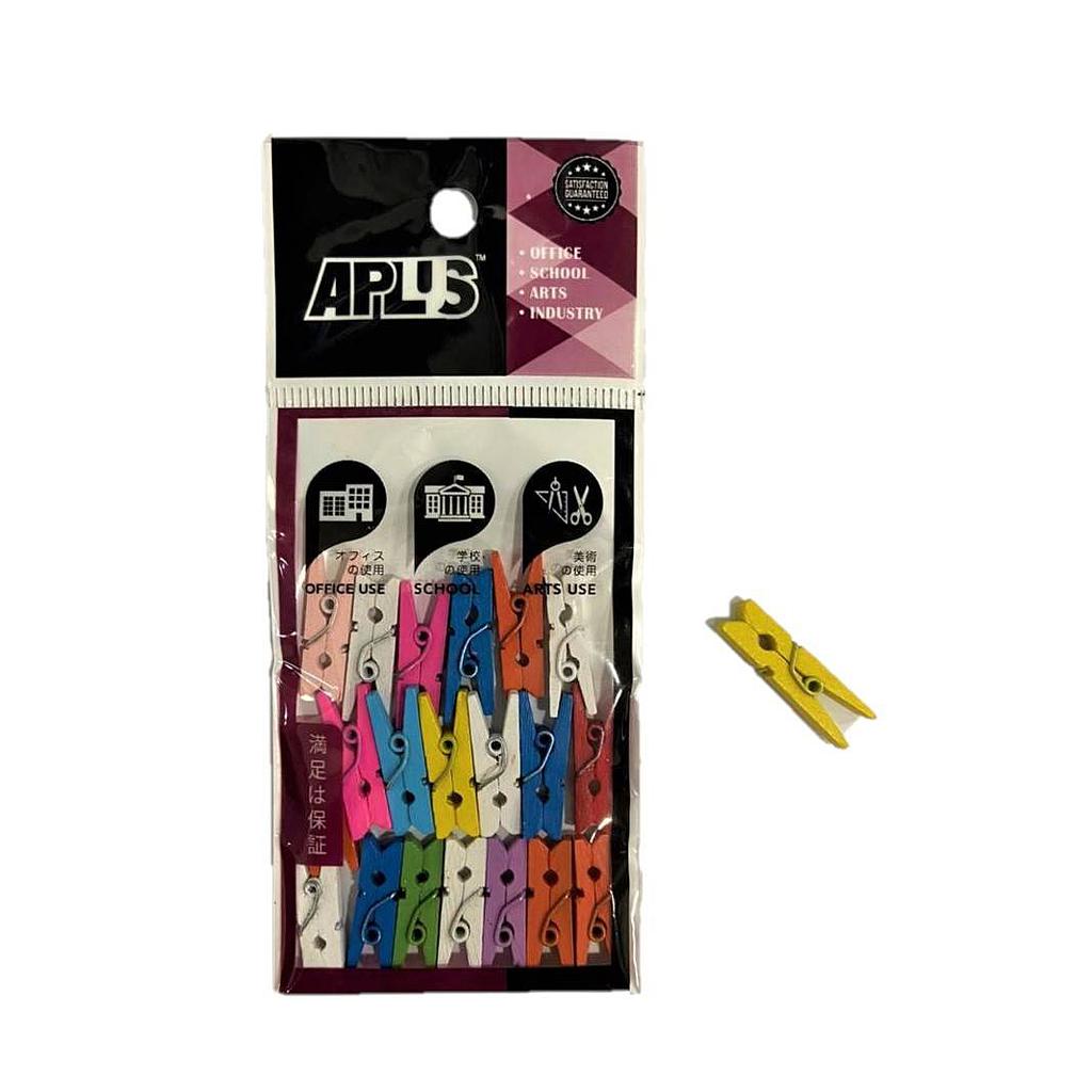 APLUS MINI CLIP SMALL 2.5CM 20PCS - COLOUR *