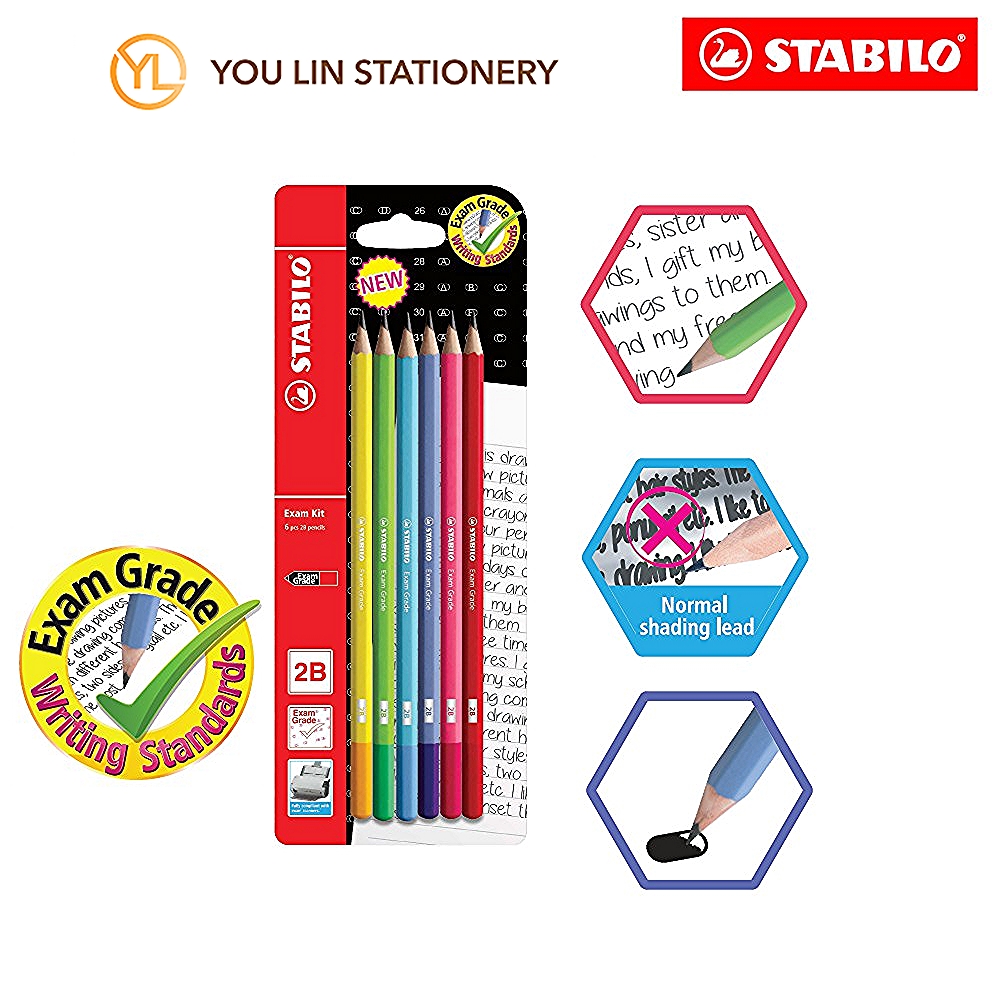 STABILO MICRO 288G-BL6 2B PENCIL SET !!