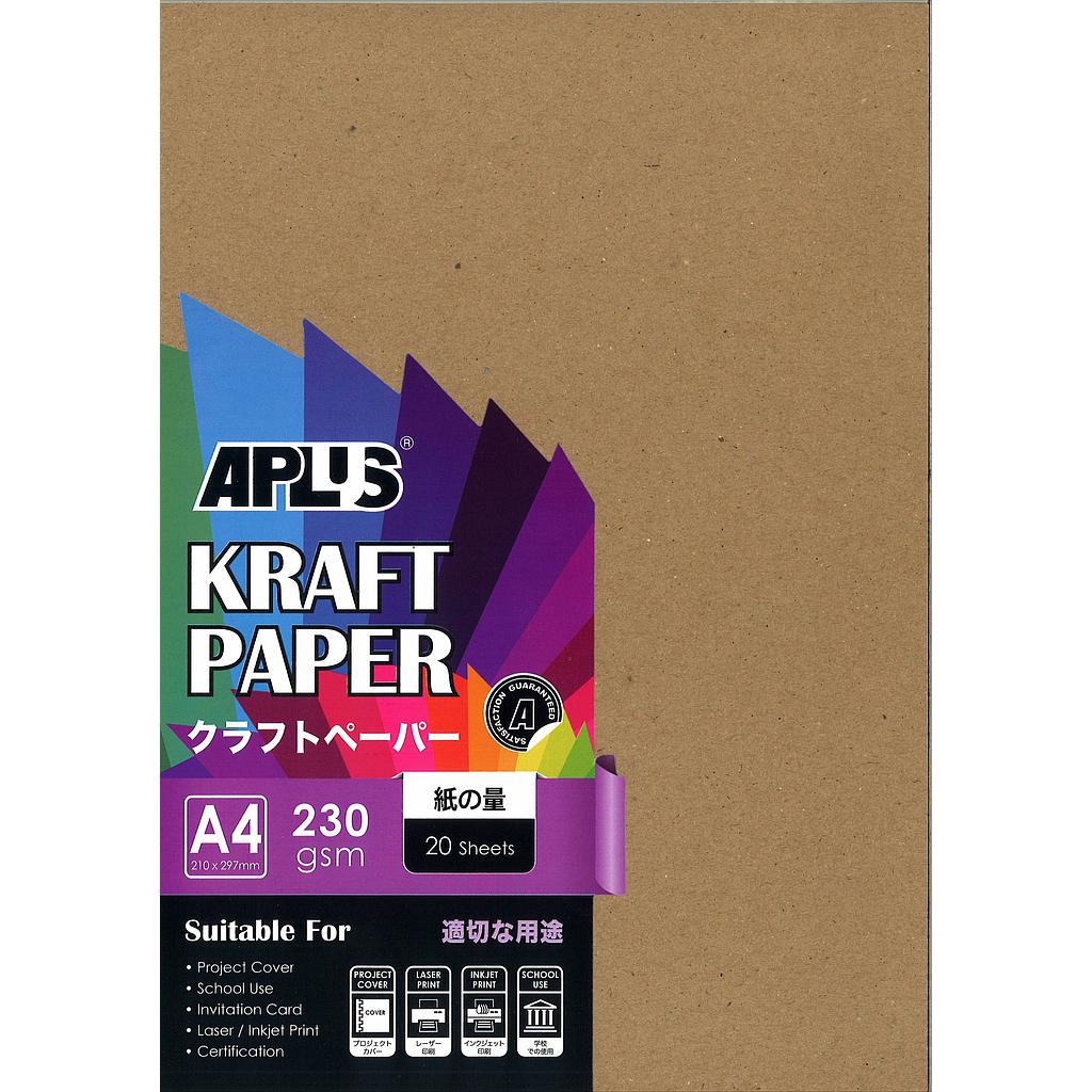 APLUS A4 230020-KP KRAFT PAPER 20'S *