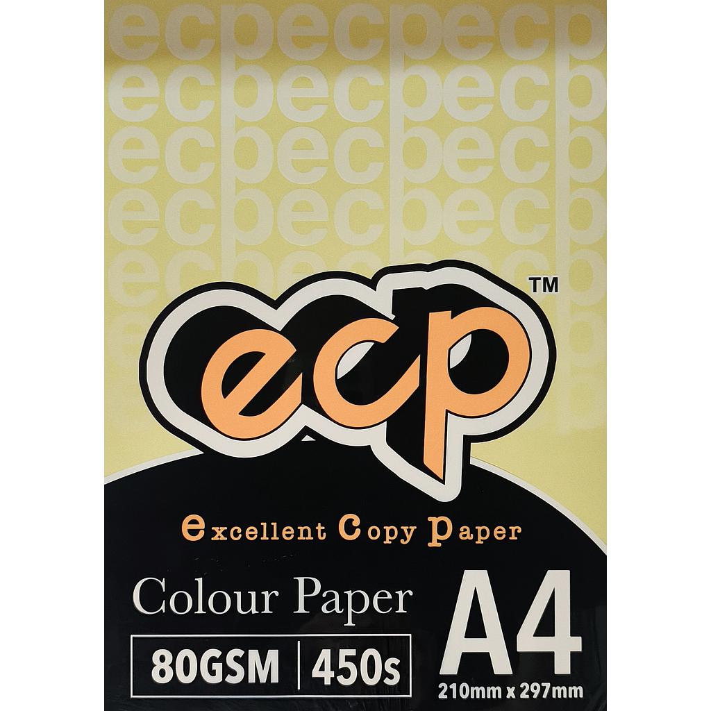 EXCELLENT CS160 A4 80GM COLOUR PAPER 450'S - YELLOW #