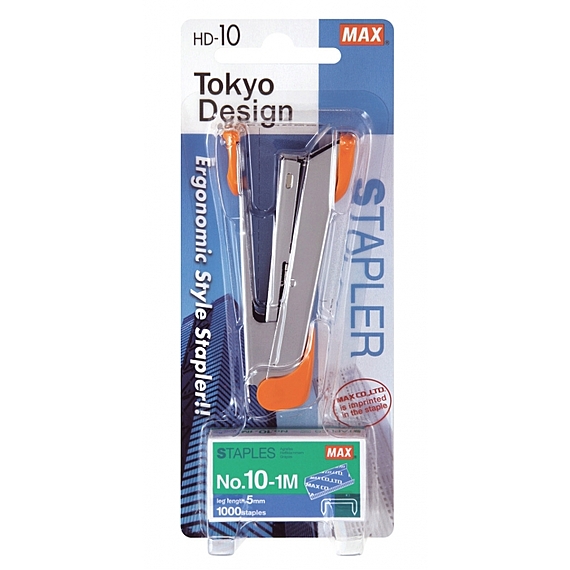 MAX HD-10K STAPLER + NO.10-1M - ORANGE