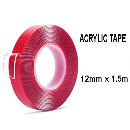 ACRYLIC TAPE CLEAR 12MM X 1.5M .