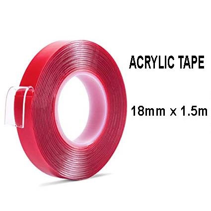 ACRYLIC TAPE CLEAR 18MM X 1.5M .