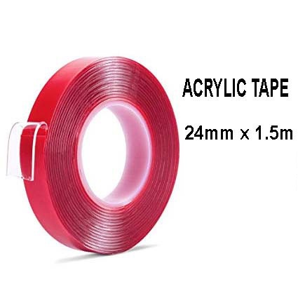ACRYLIC TAPE CLEAR 24MM X 1.5M .