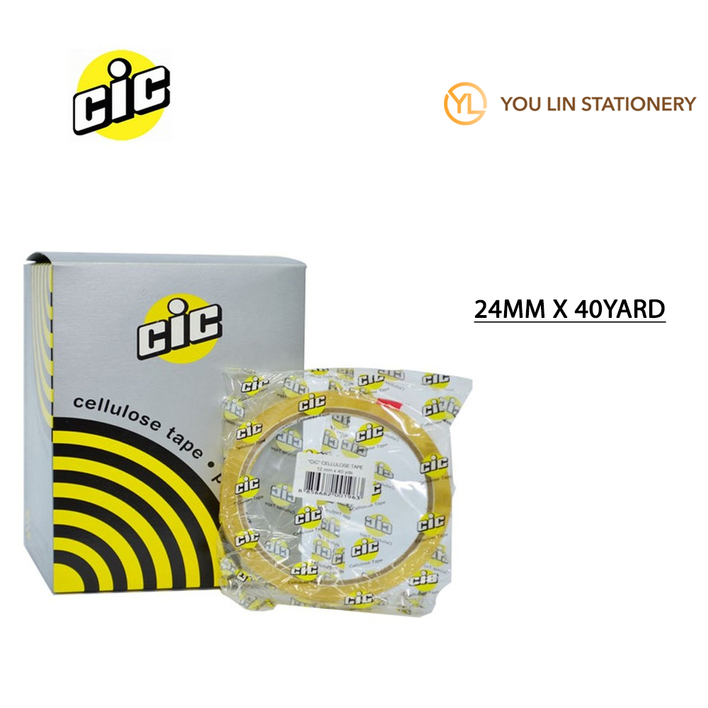 CIC CELLULOSE TAPE - 24MM X 40Y ^
