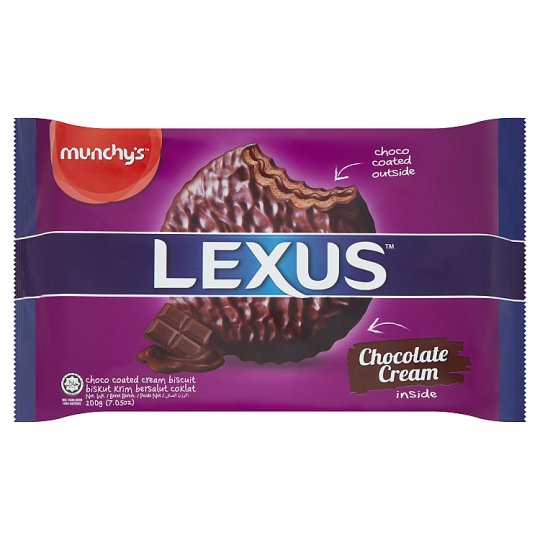 LEXUS 190G BISCUITS - CHOCO COATED