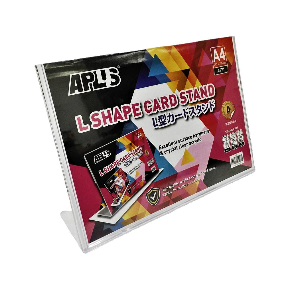 APLUS A471 A4 L SHAPE CARD STAND - HORIZONTAL *