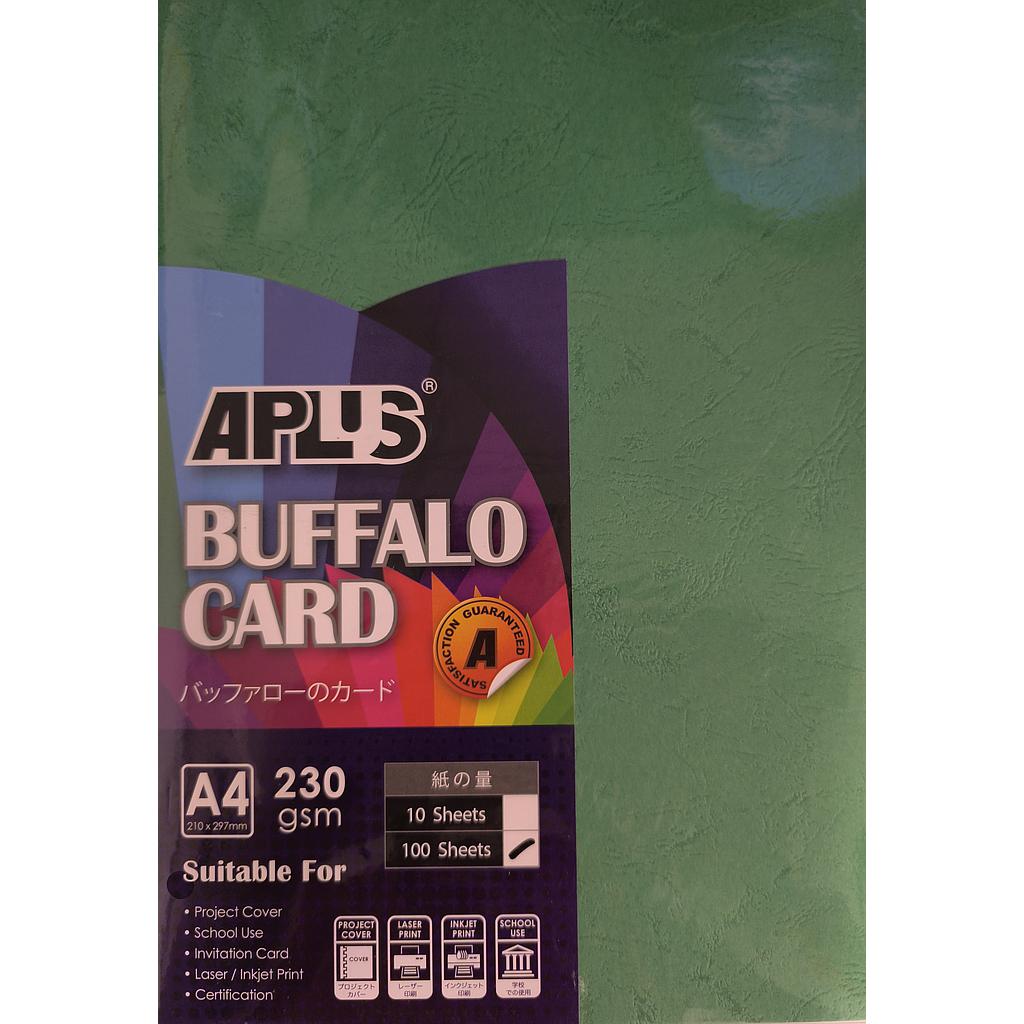APLUS A4 230GM BUFFALO CARD 100'S - D.GREEN