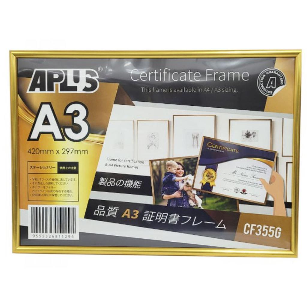 APLUS CF355G A3 CERTIFICATE FRAME - GOLD *