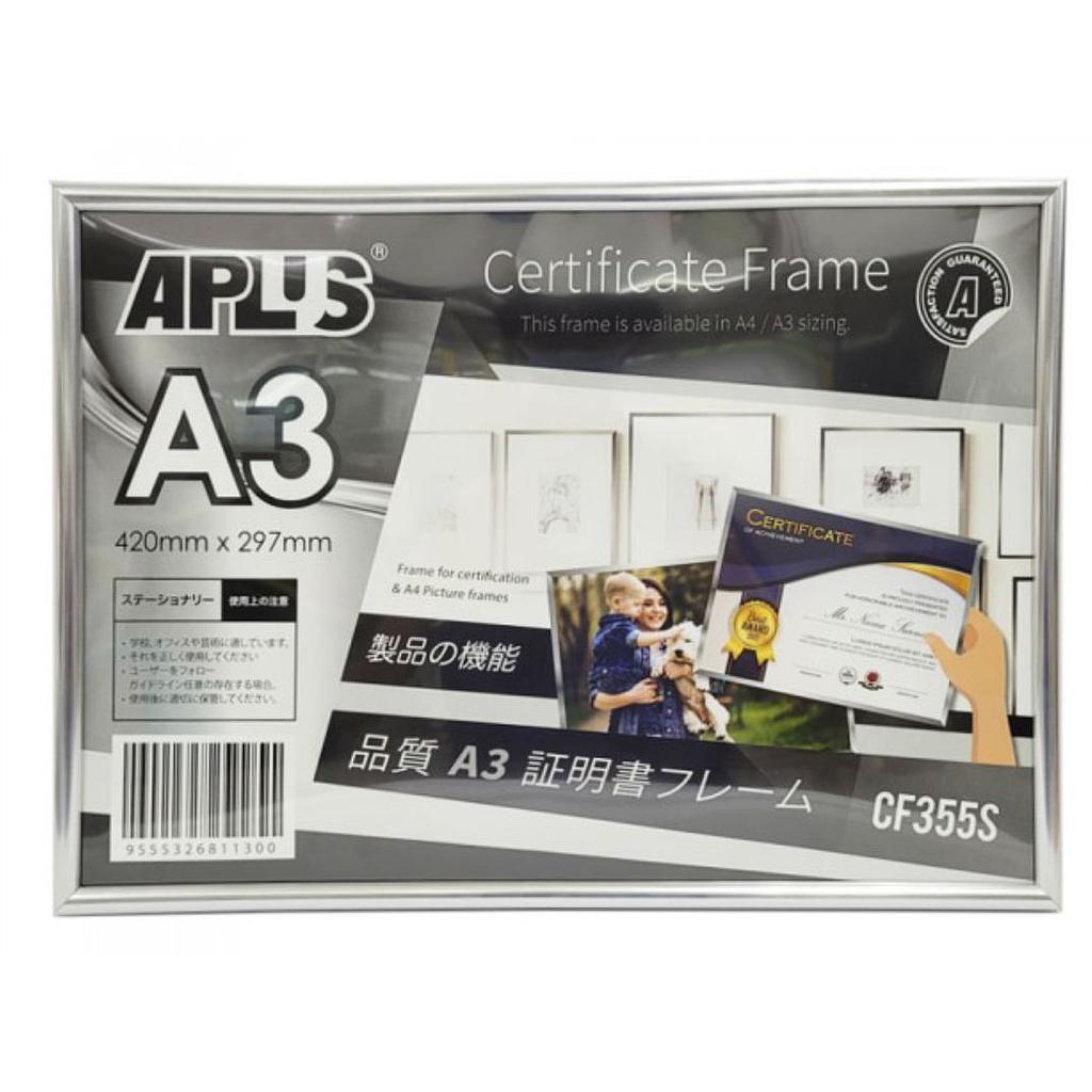 APLUS CF355S A3 CERTIFICATE FRAME - SILVER *