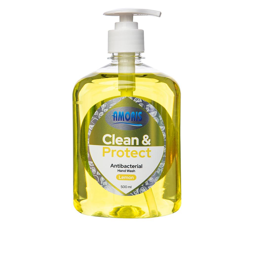 AMORIS CLEAN &amp; PROTECT HAND WASH 500ML -  LEMON