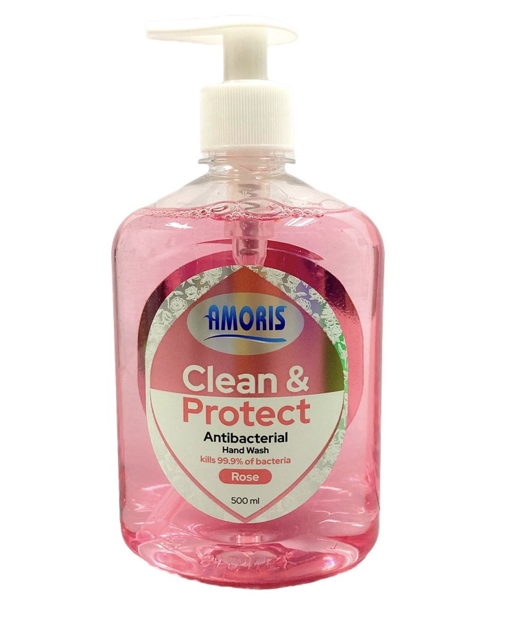 AMORIS CLEAN &amp; PROTECT HAND WASH 500ML - ROSE