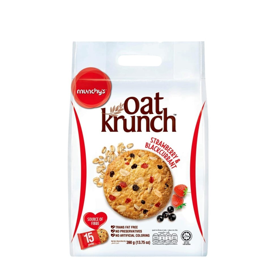 MUNCHY'S OAT KRUNCH - STRAWBERRY &amp; BLACKCURRENT 390G(15'S)