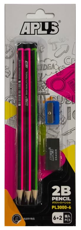 APLUS PL3000-6 2B PENCIL 6+2'S