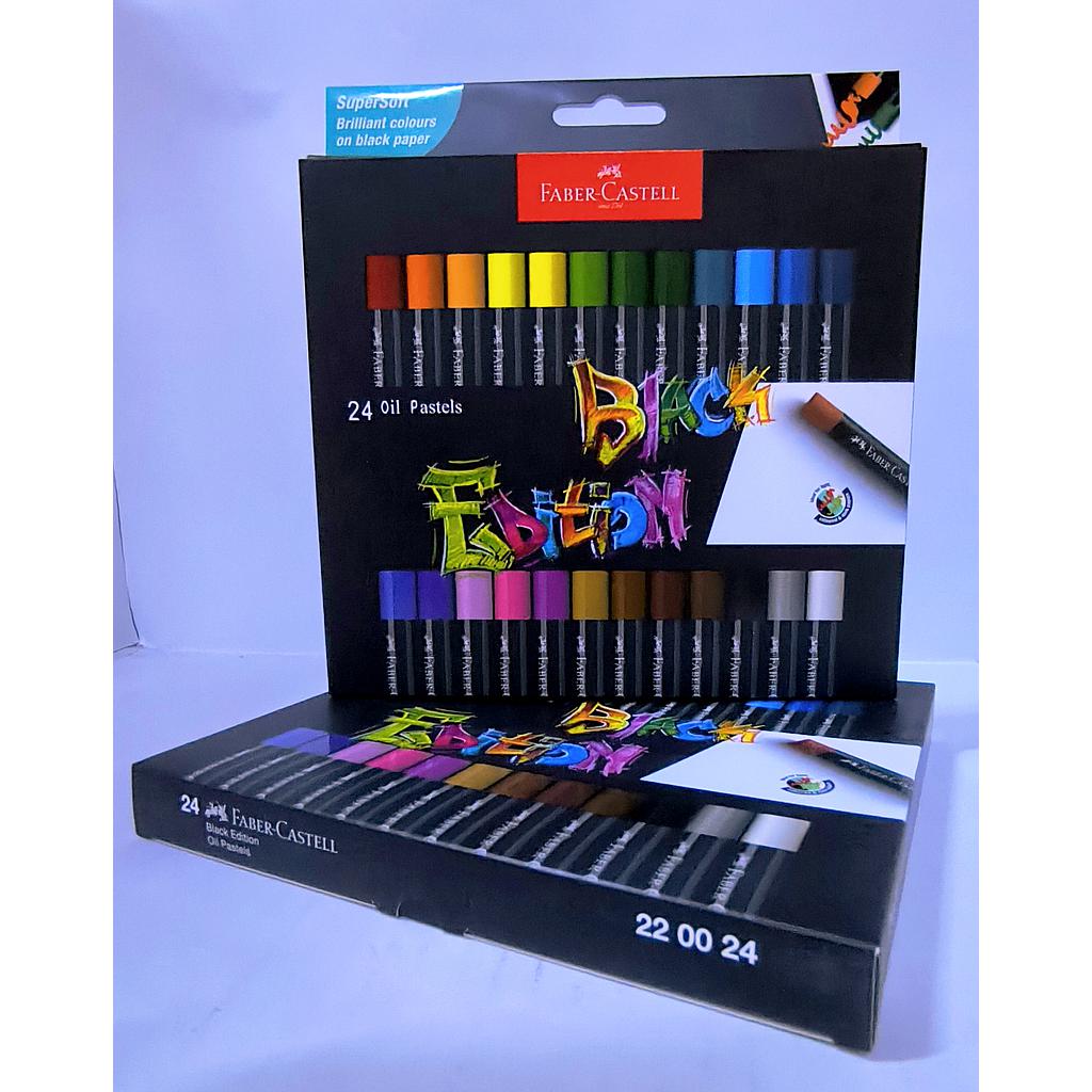 F/CASTELL 220024 OIL PASTEL 24C BLACK EDITION