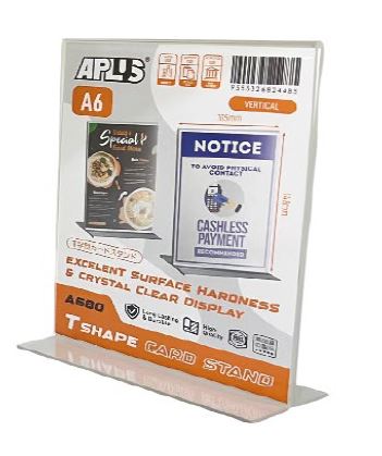 APLUS A680 A6 T SHAPE CARD STAND-(V) 105MM X 148MM