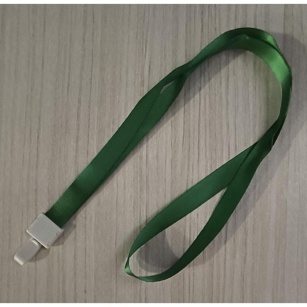 NYLON LANYARD WITH U-CLIP 15MM - GREEN