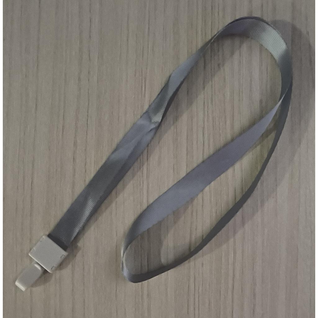 NYLON LANYARD WITH U-CLIP 15MM - GREY